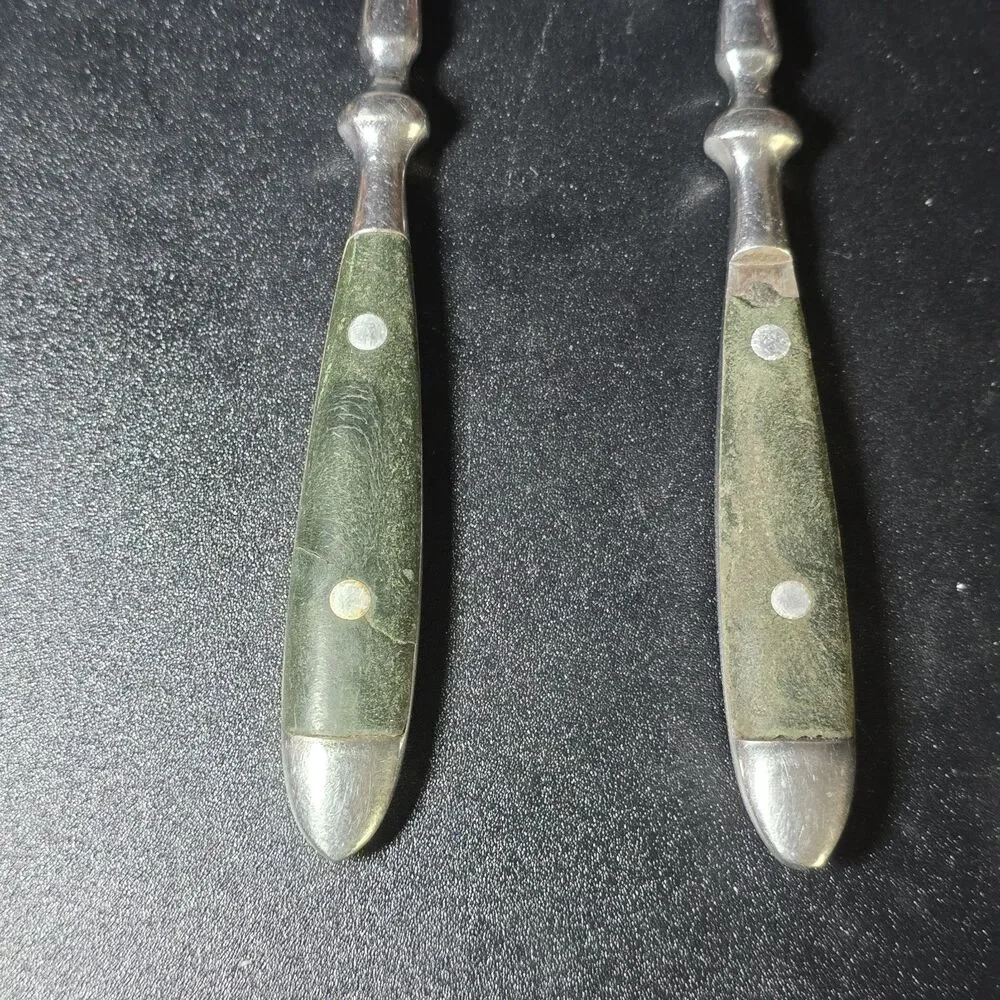 Hampton Silversmiths BISTRO-GREEN 2 Large Spoons Stainless Flatware